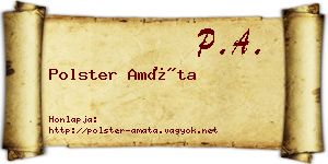 Polster Amáta névjegykártya